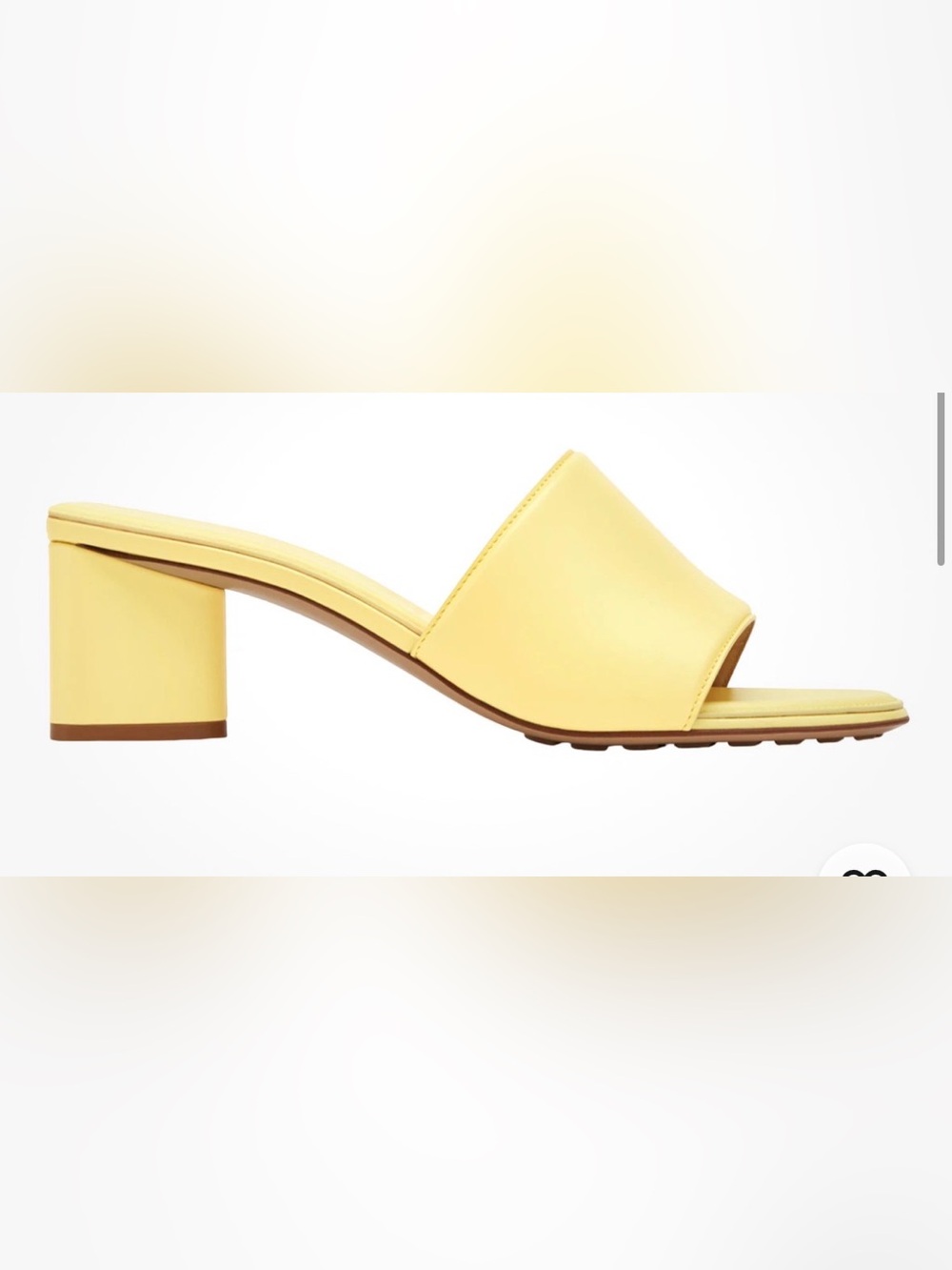 Bottega Veneta Lemon Yellow Leather Block Heel Mules 7